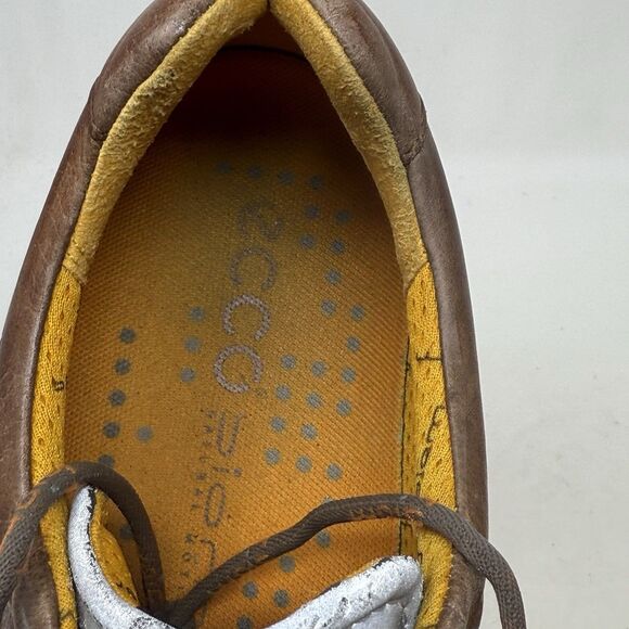 ECCO Biom Hybrid Golf Shoes Mens 11 EU 45 Brown Yak Leather Spikeless - Picture 13 of 16
